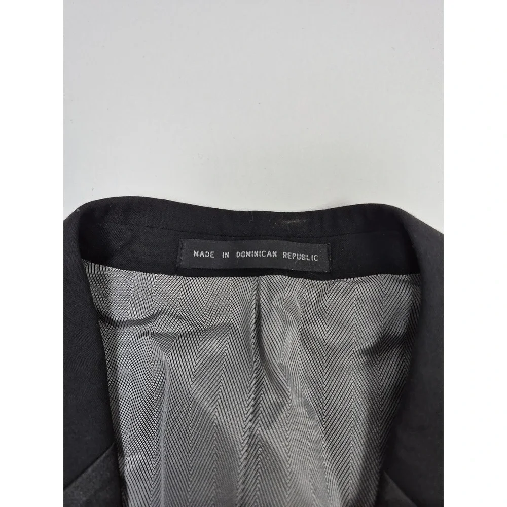 Geoffrey Beene Suit Jacket Mens 38 XLong Black Wool Super 100s Tuxedo NWT FLAW